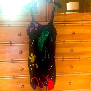 Beaded vintage dress by fabrice silhouette